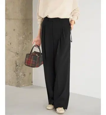 이에나 서스펜더 더블 크로스 팬츠 블랙 36