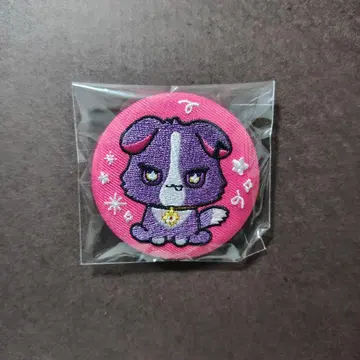 IMPACT 자수 캔배지 보라색 버섯