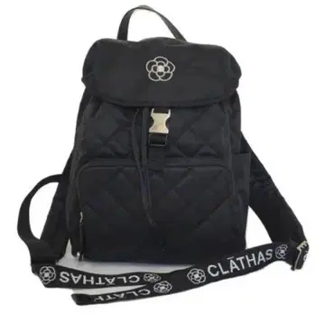 새상품급 클레이 까멜리아 꽃무늬 백팩 블랙