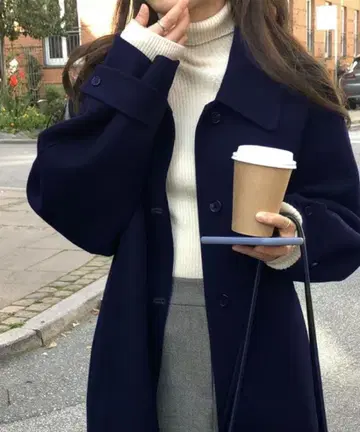 Doula Doula 울라이크 스텐카라 코트 네이비 Free