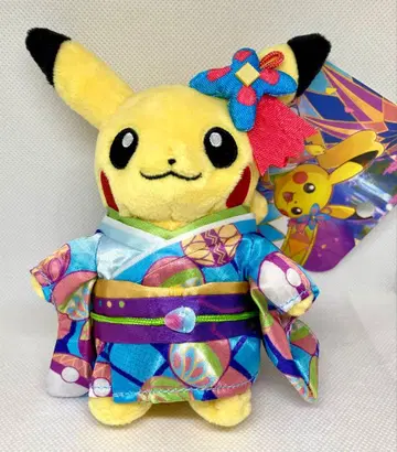 카나자와 한정판 피카츄 키체인 마스코트 봉제 인형 택 포함 새상품