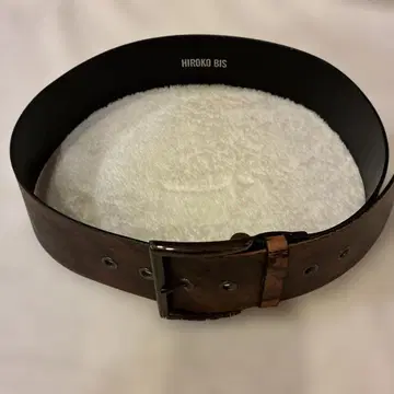 히로코비스 천연 가죽 와이드 벨트
