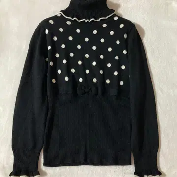 갤러리 비스콘티 리본 도트 터틀 니트 2