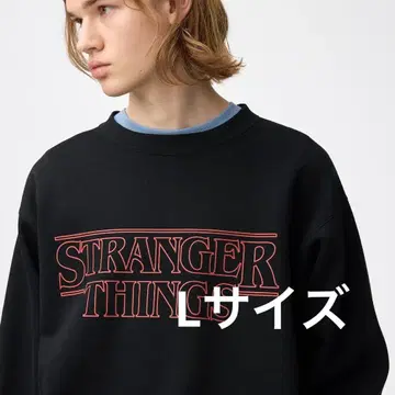 GU 기묘한 이야기 헤비 웨이트 맨투맨 L 사이즈 블랙