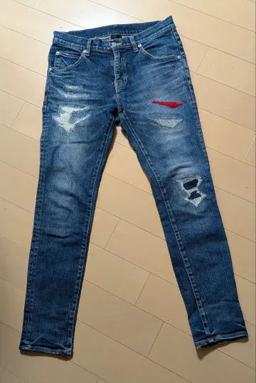 AKM 5POCKET 데미지 스키니 데님