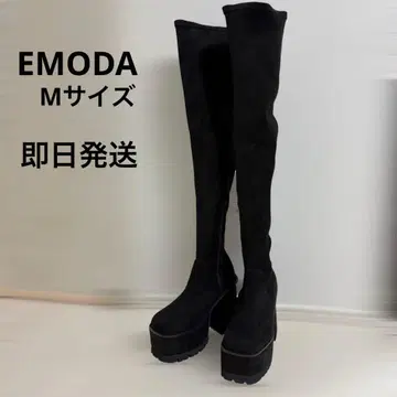 [ 미사용 새상품 ] EMODA 스퀘어 핏 롱 부츠 M