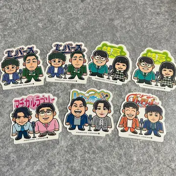 요시모토 개그맨 감자 스틱 스티커 씰 묶음 판매 7개 세트