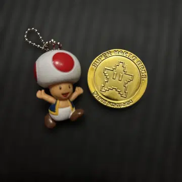 슈퍼 마리오 키노피오 키체인 스타 코인 메달 세트
