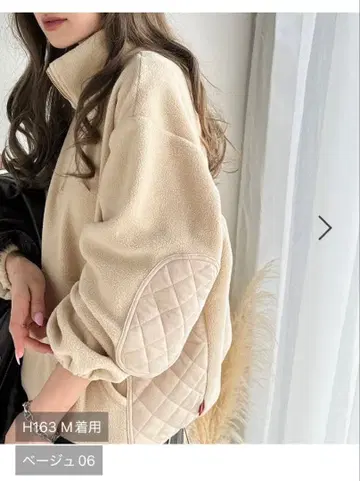 [새상품] 플리스x퀼트 하프 지퍼 풀오버