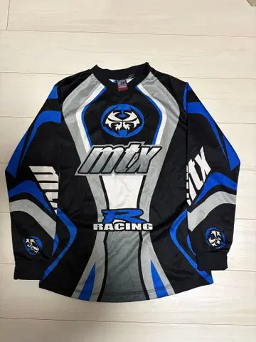 [레어] 90s MTX 모토크로스 셔츠 블루 L 빈티지
