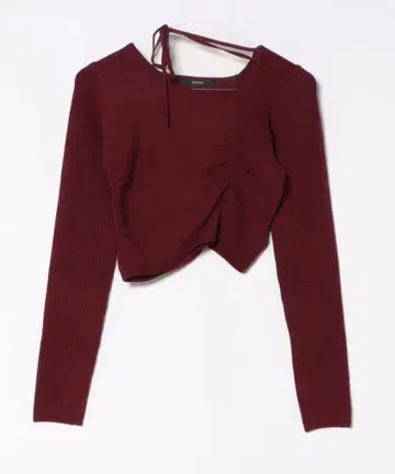 EMODA 빨간색 CHOKER GATHER LONG SLEEVE KNIT