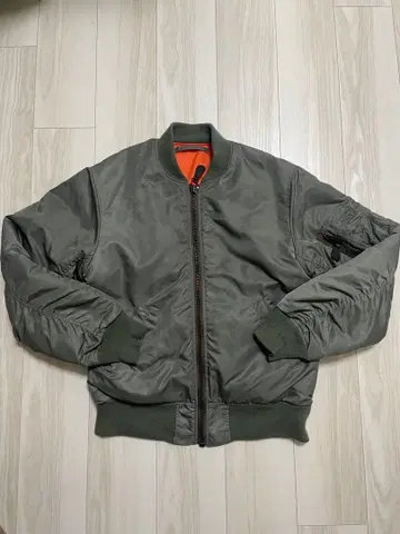 Houston MA-1 플라이트 자켓 M 사이즈 올리브 그린