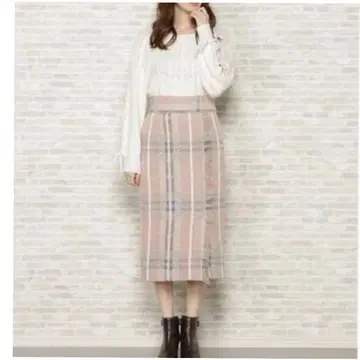 윌셀렉션 타이트 체크 스커트 M