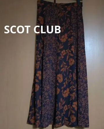 YAMADAYA SCOTCLUB 플레어 롱 스커트 꽃무늬 9호