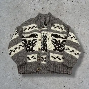 90s 코위찬 니트 캐나다제 THUNDERBIRD 두툼한 그레이