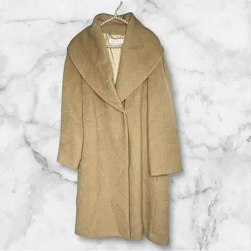 MOGA 알파카 울 롱 코트 숄 칼라 2 카멜 베이지