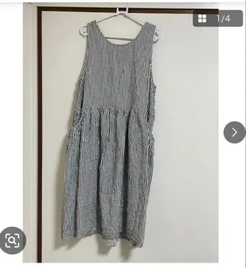 사만사 모스모스 sm2 스트라이프 에이프런 원피스