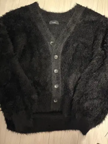 볼륨 슬리브 오버 니트 가디건