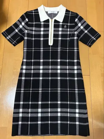 Her lip to Trois 로고 니트 미니 드레스