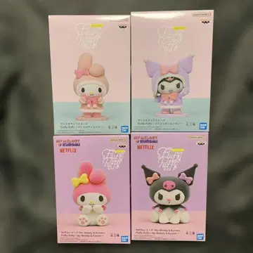 미개봉 새상품 산리오 마이멜로디 쿠로미 피규어 4개 세트
