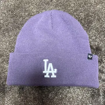 47 LA 니트 모자 퍼플