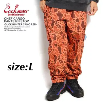 Cookman 쿠크만 셰프 카고 팬츠 셰프 팬츠 카모플라주 패턴