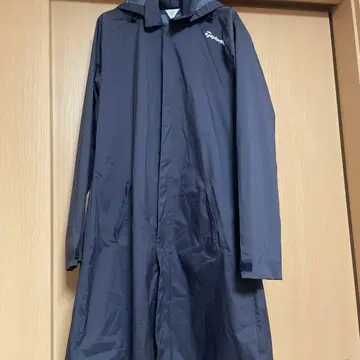 여성용 후드 부착 우비 네이비