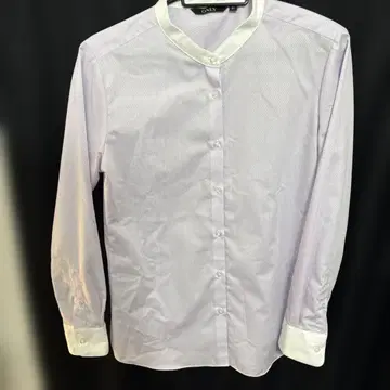 ONLY 연보라 스트라이프 긴팔 셔츠