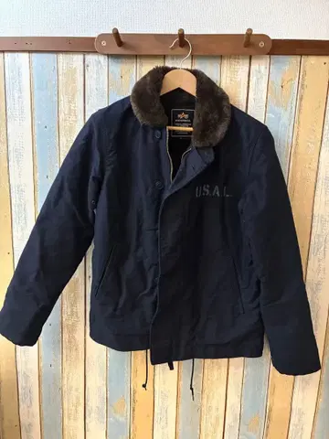 Alpha Industries 네이비 N-1 덱 자켓 L
