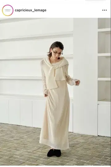 카프리슈 레마쥬 텐셀 울 맥시 원피스