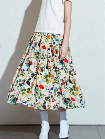 TRUNO by NOISE MAKER 보타니컬 꽃무늬 스커트