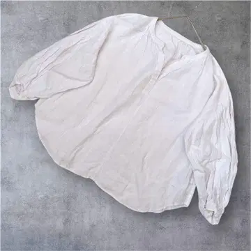 [ BARNYARDSTORM ] 린넨 화이트 벌룬 슬리브 셔츠 1 M