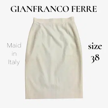GIANFRANCO FERRE 이탈리아제 타이트 스커트 울 화이트