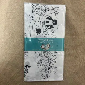 수박 펭귄 수건 손수건 조수기화
