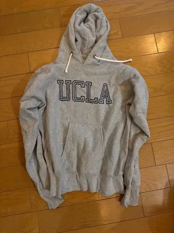 챔피온 UCLA 그레이 후드 부착 후드티 L