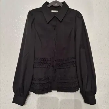 프릴 블라우스 블랙