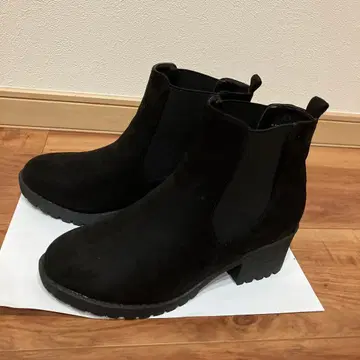 부츠 블랙 스웨이드 소재