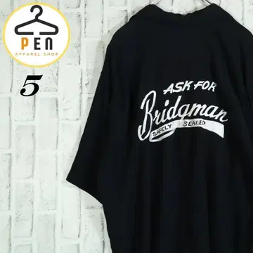 [레트로 구제 의류] 셔츠 레이온 100% 자수 로고 빅 실루엣 XL