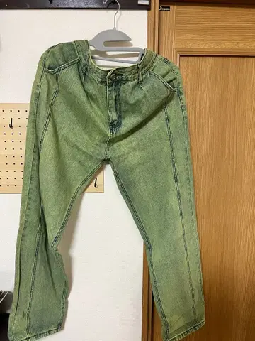 데님 그린 스트레이트