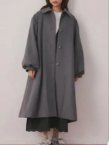 merry jenny 메리제니 개더 슬리브 A라인 코트 블루