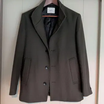 lana 올리브색 체스터 코트