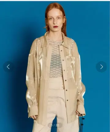 [ MAISON SPECIAL ] 시어 샴브레이 오간자 오버 셔츠