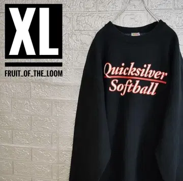 멕시코제 퀵실버 90S 프룻 오브 더 룸 빈티지 구제 의류 맨투맨 블랙