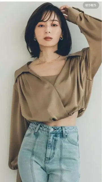 anuans 아뉴앙스 세트 아이템 캐미 레이어드 카슈쿨 블라우스