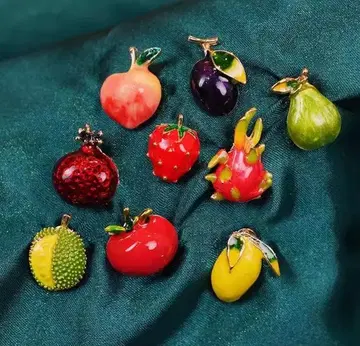 후르츠 모티브 브로치 9개 세트