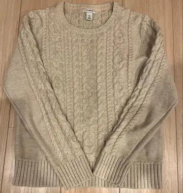 L.L.Bean 여성용 케이블 니트 스웨터 XS