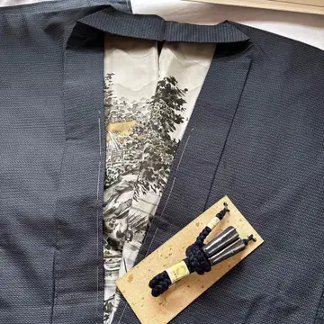 남성용 오시마 명주 겉옷, 겉옷 끈 세트 순수 실크 교육용 실 포함