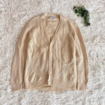 에디피스 니트 가디건 케이블 니트 화이트 48 사이즈 L