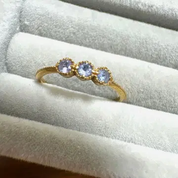 K10 천연 탄자나이트 반지