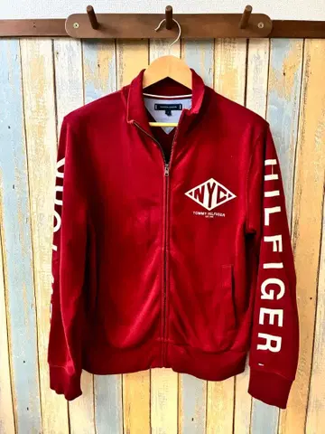 TOMMY HILFIGER 빨간색 트랙 자켓 L